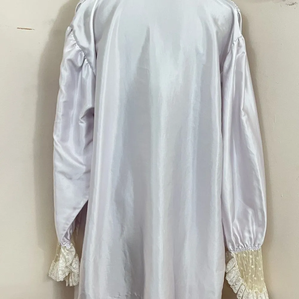 Christian Dior Vintage 80’s Does Victorian Satin and Lace Nightgown L - Image 4