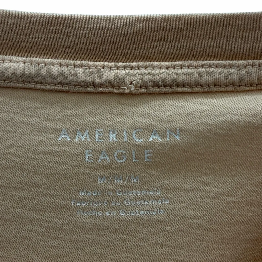 American Eagle Cropped Tee Warm Your Bones Skeleton Graphic Tee Medium - Image 9