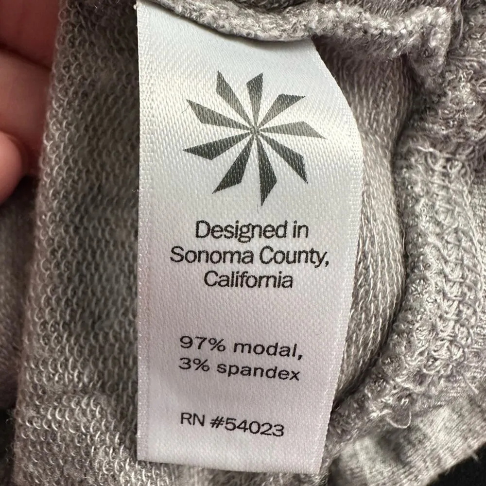 Athleta Criss Cross Pullover Sweatshirt Top Light Gray Stretchy Modal 489051 - Image 6