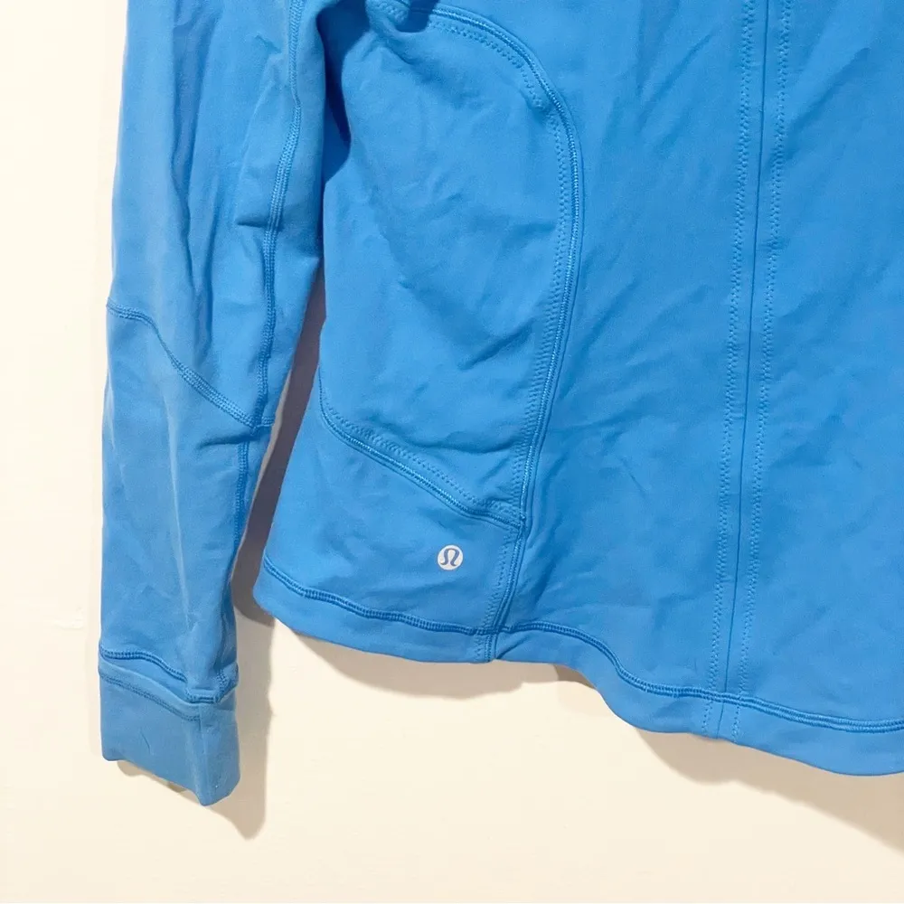 Lululemon Size 6 Athletica Nice Asana Blue Full Zipper Athletic Workout Jacket - Image 4