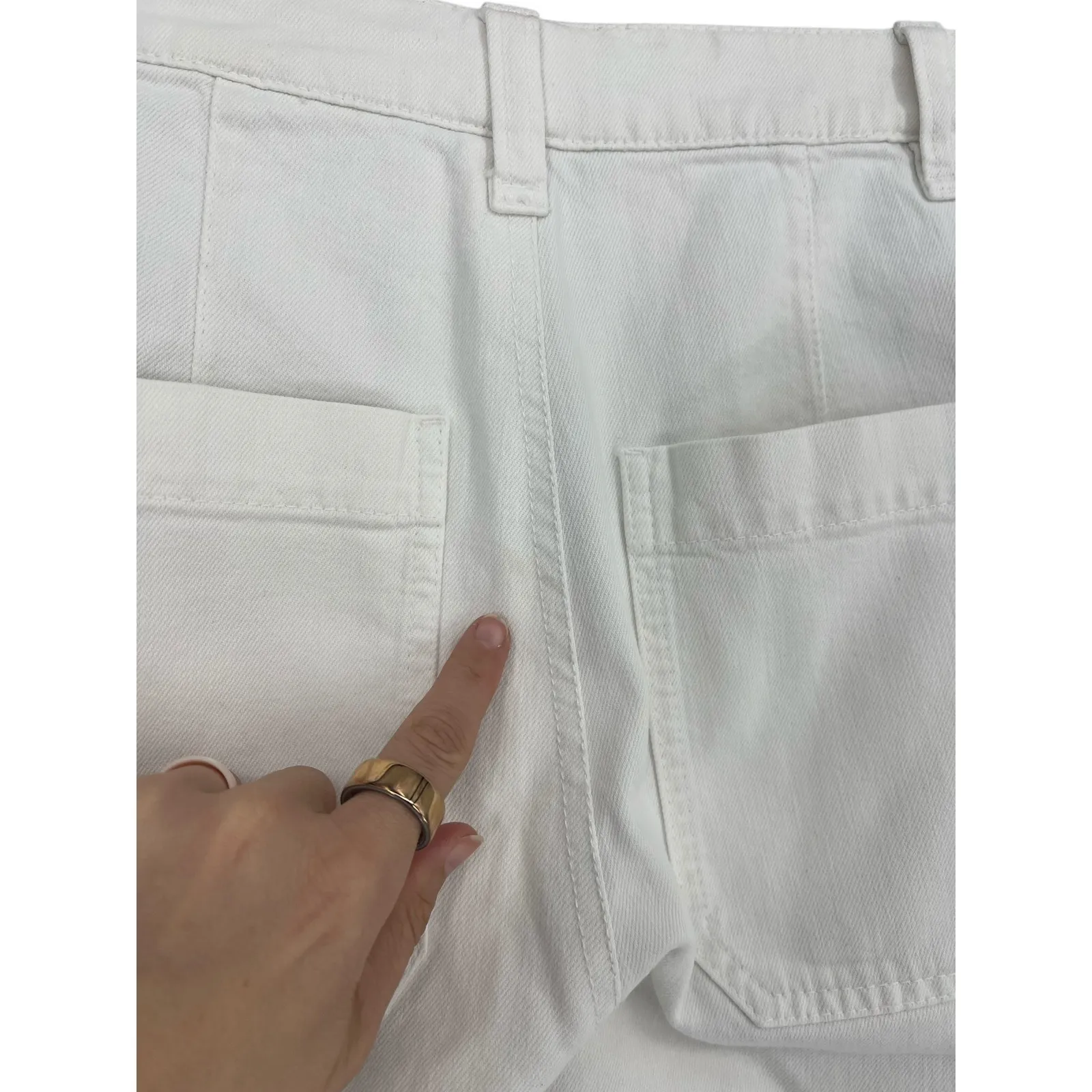 Brunello Cucinelli White Patch Pocket Utility Cotton Pants - Image 10