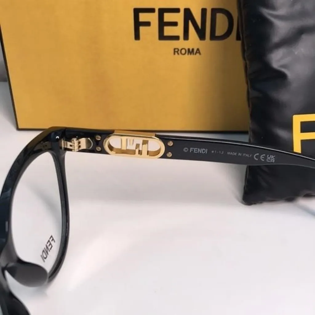 NEW Authentic Fendi FE50026I 001 Eyeglasses – Black Cat Eye 53mm - Image 8