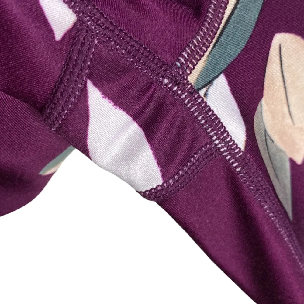 Athleta floral & plum leggings - Image 3