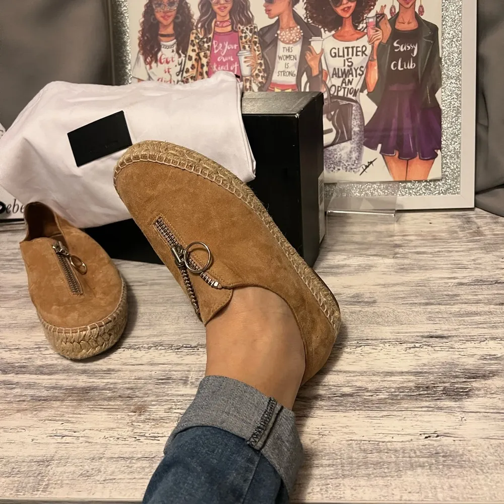 ALEXANDER WANG Devon nubuck zip front espadrille shoes - Image 3