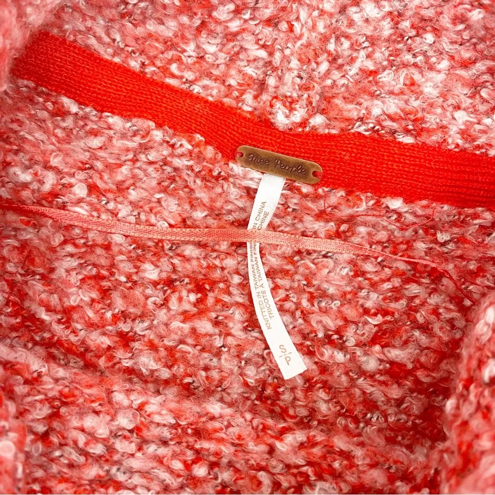 Free People BFF Cowl Neck Oversized Boxy Cozy Sweater: Scarlet Flame Red - Image 14