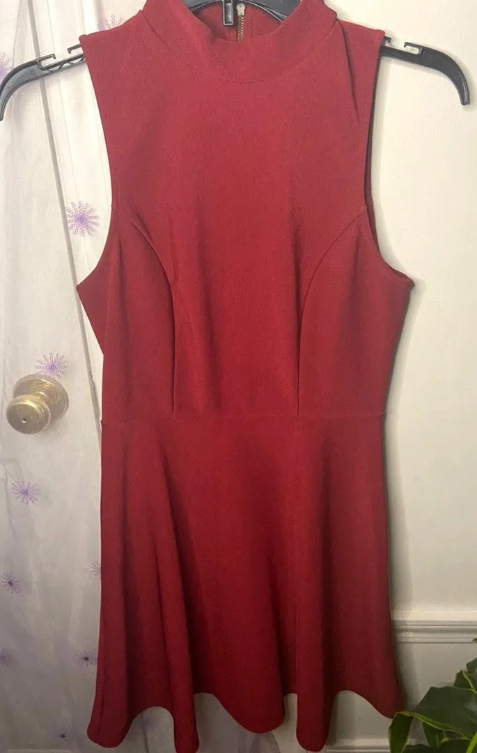 Crimson High Neck Dress Red Size M - Image 2