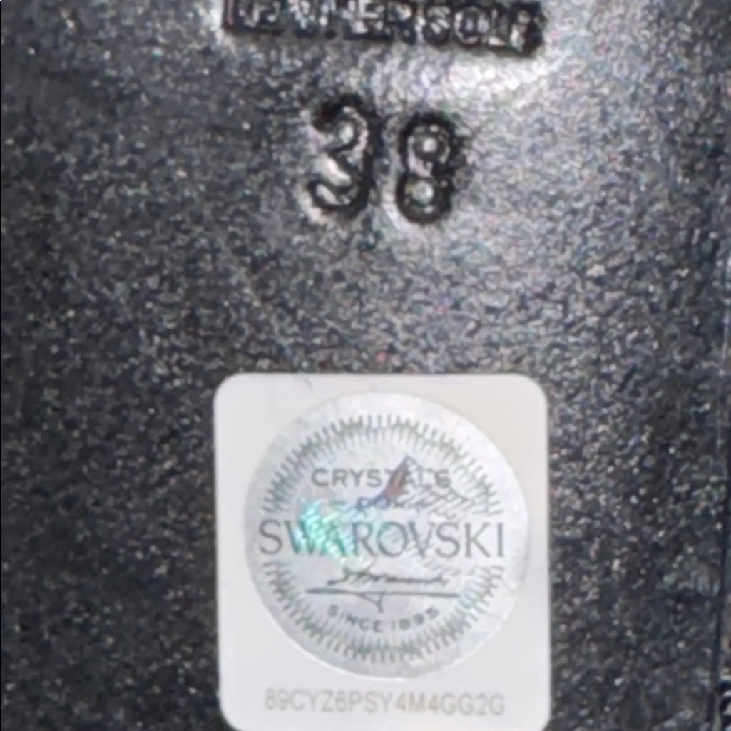 Pedro Garcia Garan Loafers w Swarovski Crystals Black Suede Women’s EU 8 US 8 Size 7 - Image 14