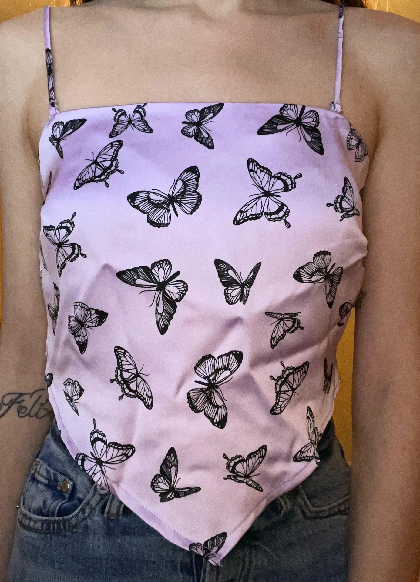Butterfly Handkerchief Crop Top  - Image 2