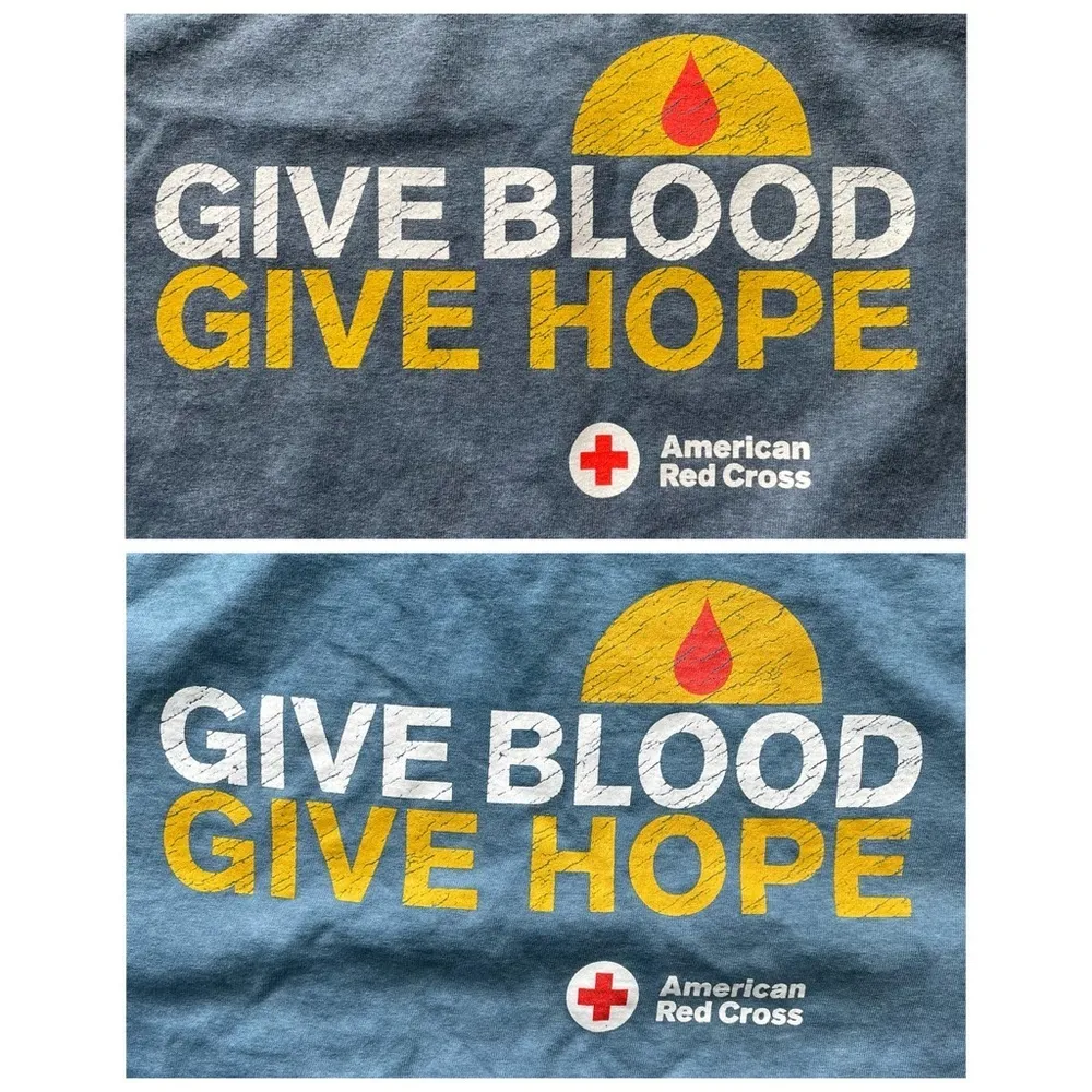 Blood donation Limited Edition T-shirt Pair of 2 Blue Size Large XLarge - Image 9