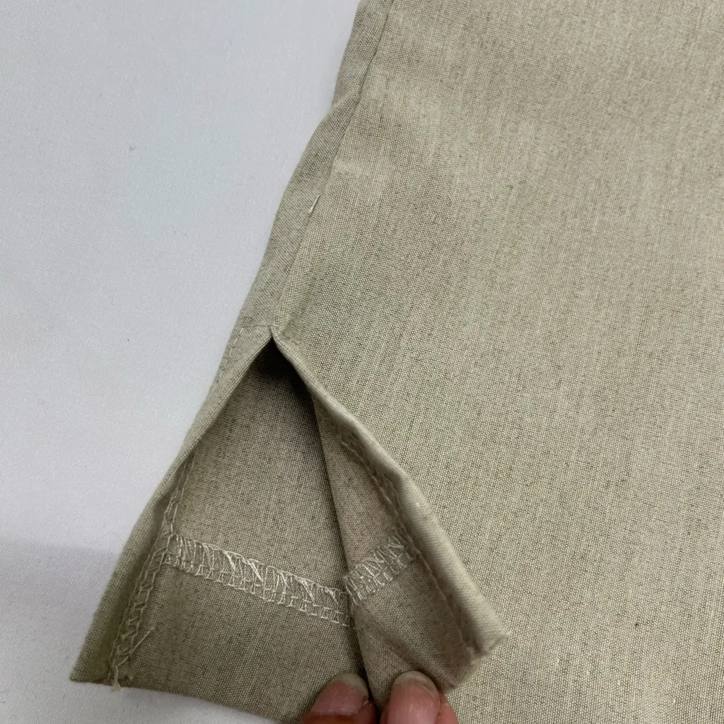 MB‎ DESIGNS BY MBJC CROP TOP WOMEN KHAKI GREEN HUE SZ LG PREOWNED LIKE NEW - Image 4