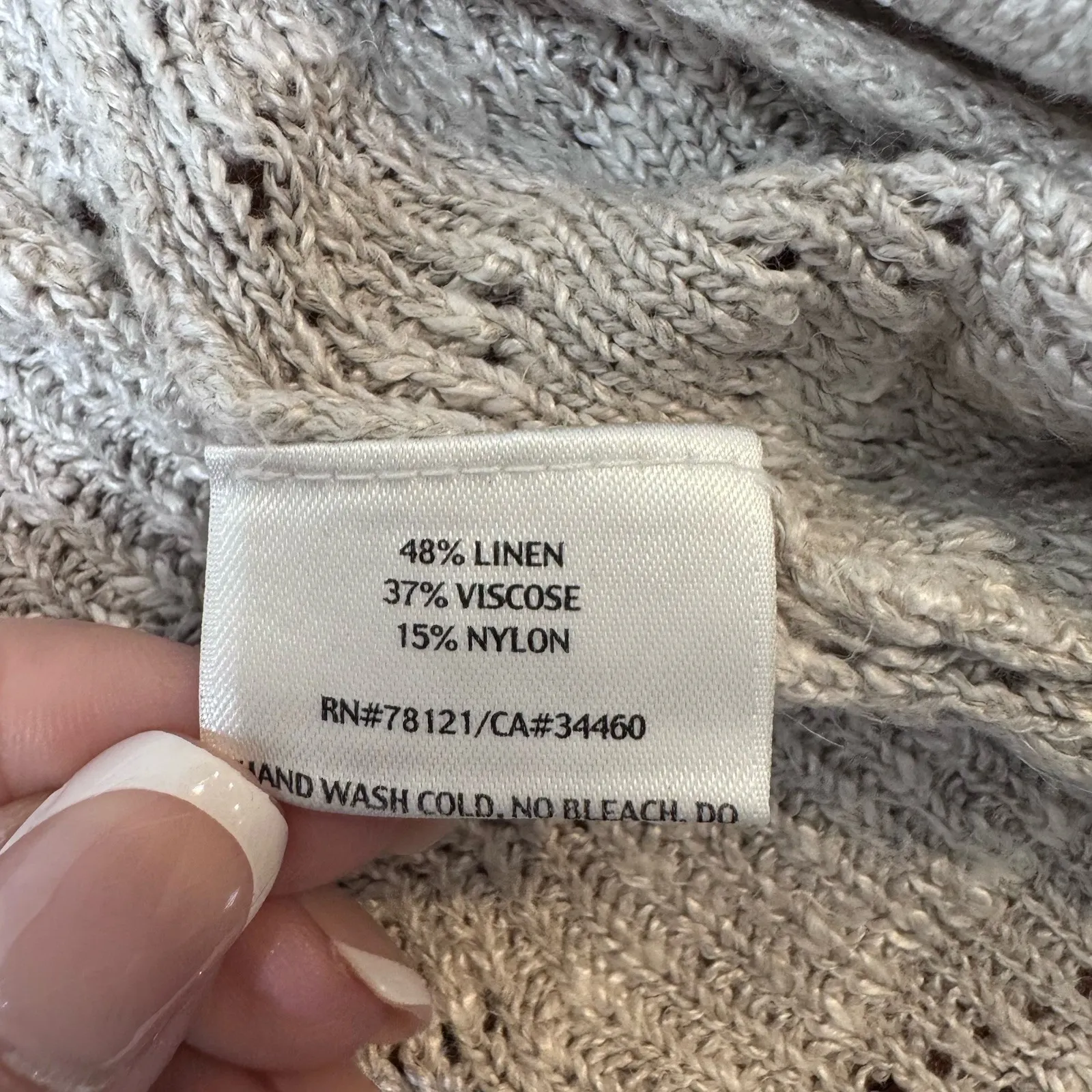 Eileen Fisher‎ Lightweight Open Front Cardigan Linen Blend Boho Lightweight XS - Image 6