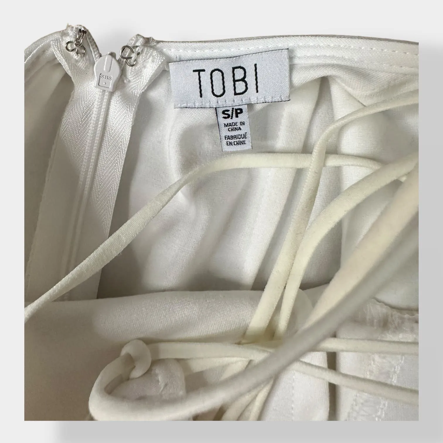 Tobie Bodycon White Open Back Mini Dress Size‎ S - Image 5