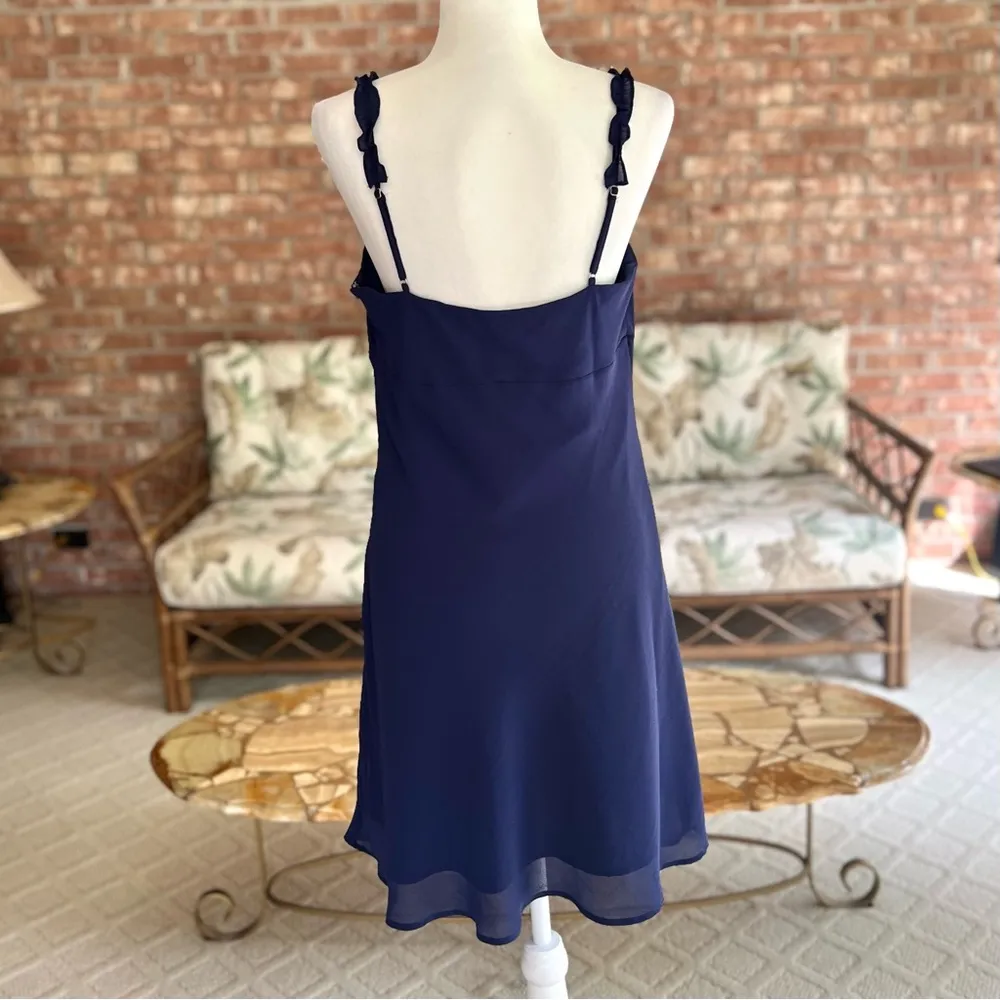 Urban Outfitters Dress Blue Ruffle Mini Slip XL (jrs) Cocktail Party Sleeveless - Image 10