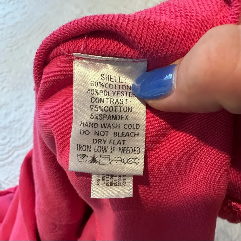 Fantastic Fawn French Terry Let’s Go Girls Sequin Sweatshirt. Hot pink. Medium. - Image 6