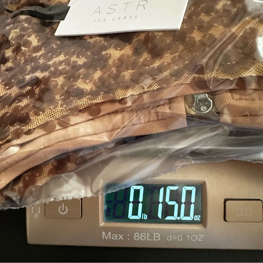 ASTR The Label Romina Sequin Top Nude Bronze Large | Disco Glam Holiday Party - Image 8