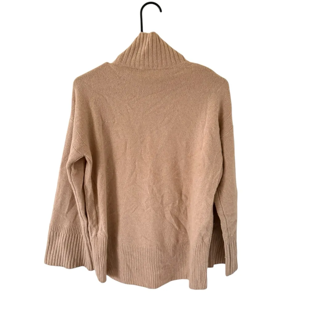 Frame Tan Cashmere Turtleneck Sweater - Image 4
