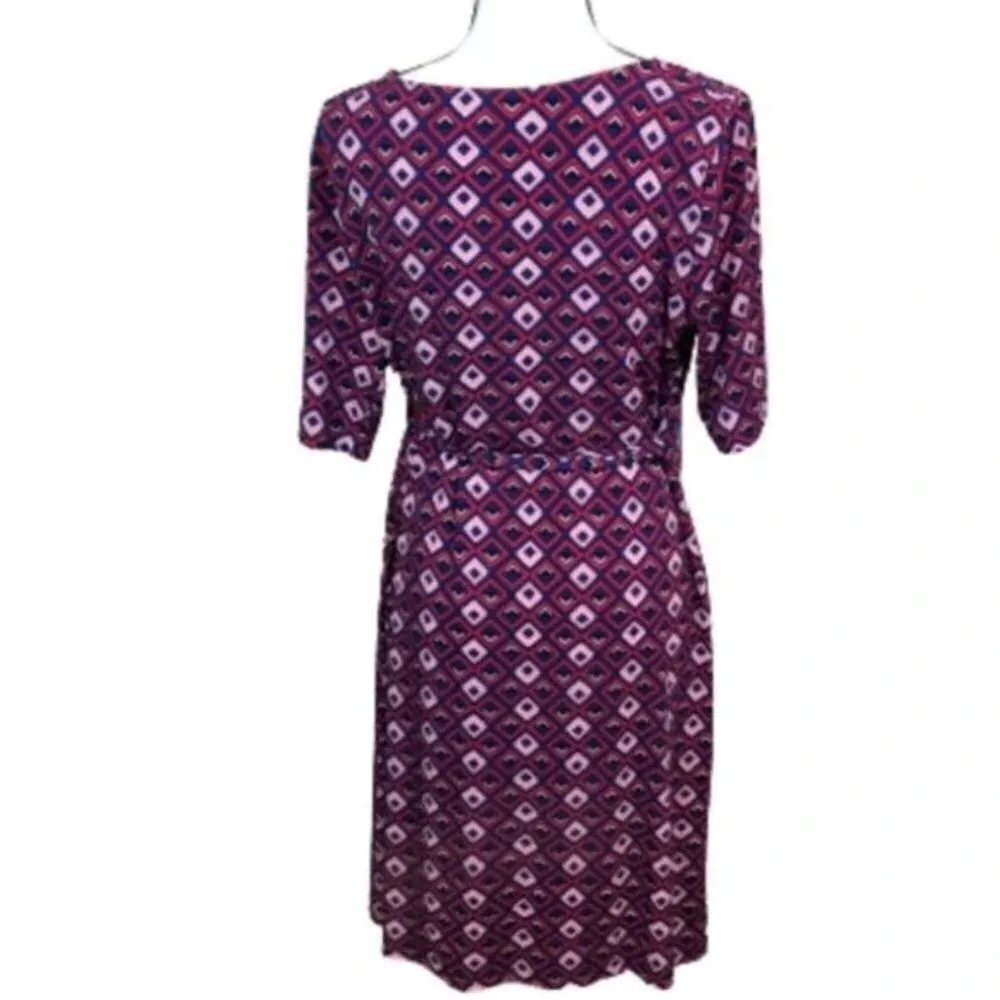 ✨5xHP✨Motherhood Maternity Waist Tie Surplice Wrap Dress Geometric Print✨ - Image 5