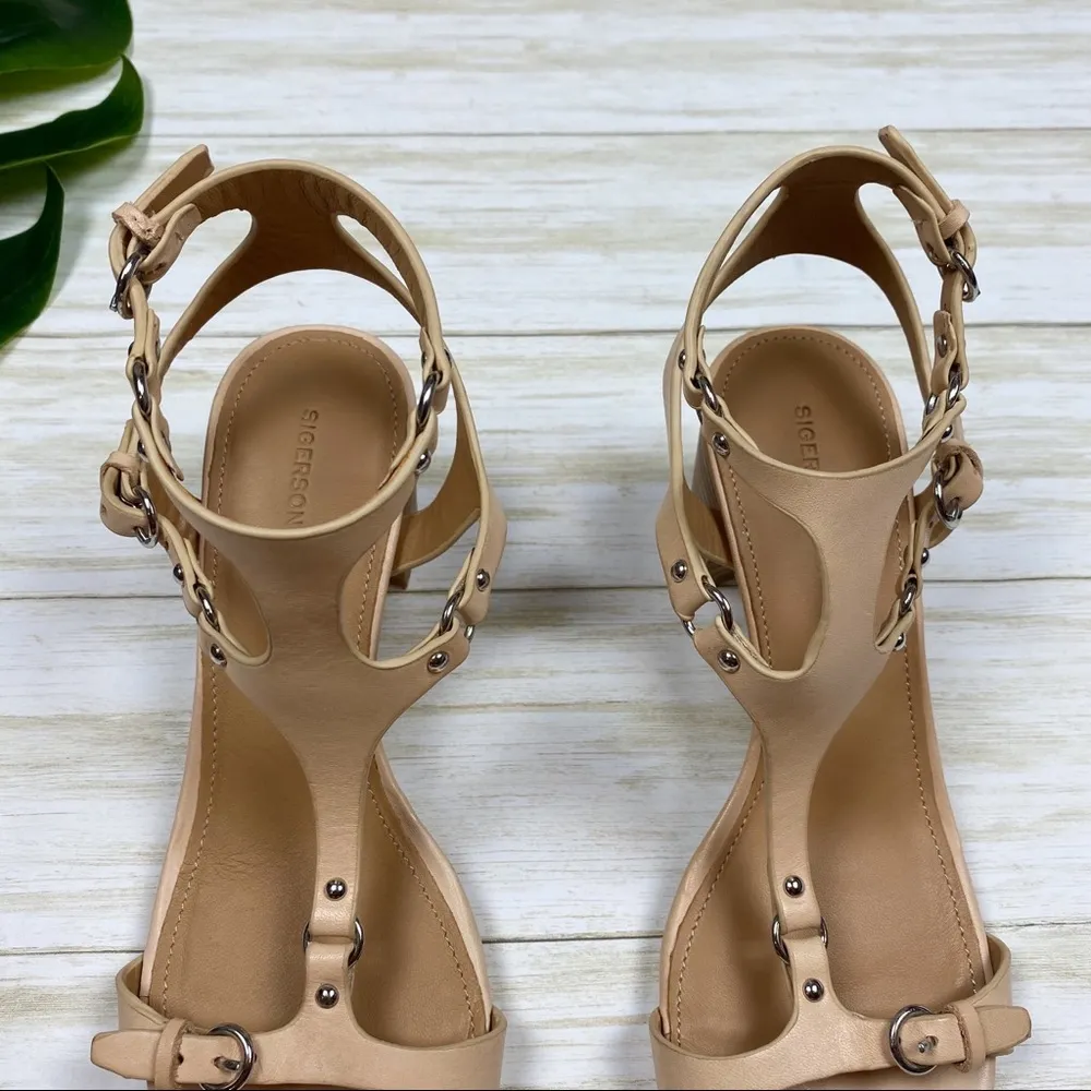Sigerson Morrison cream Haven leather sandal Size 7 - Image 6