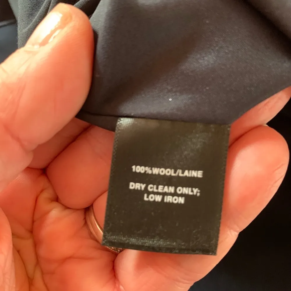 Lafayette 148 New York Womens Wool Split Hem Blazer Jacket Blue Size 8 M - Image 8