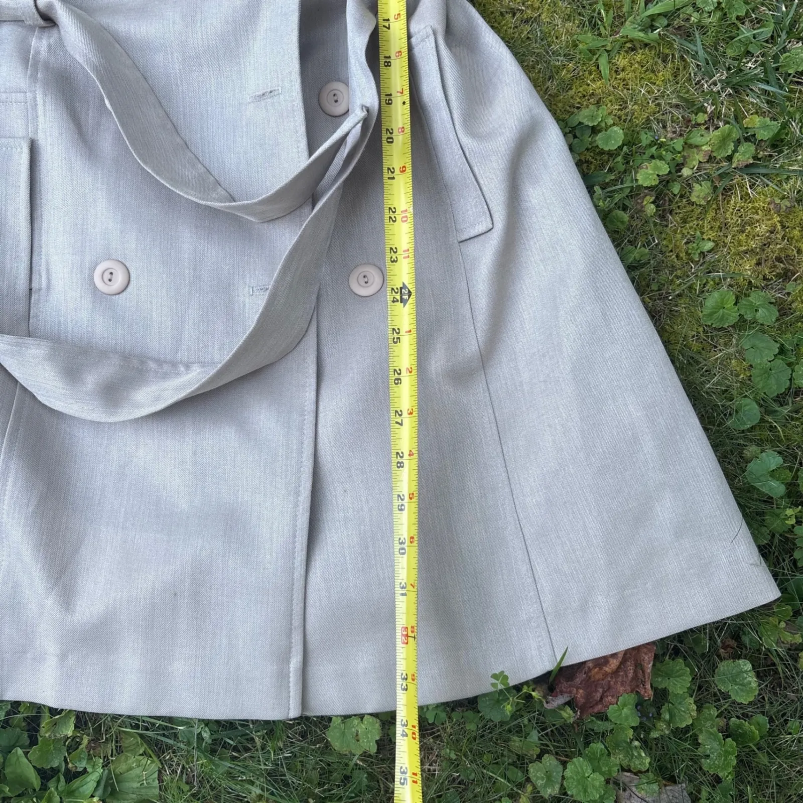 Boulevard de Paris Dress Sz 10 Short Sleeve Belted‎ Trench Vtg Business Casual Tan - Image 9