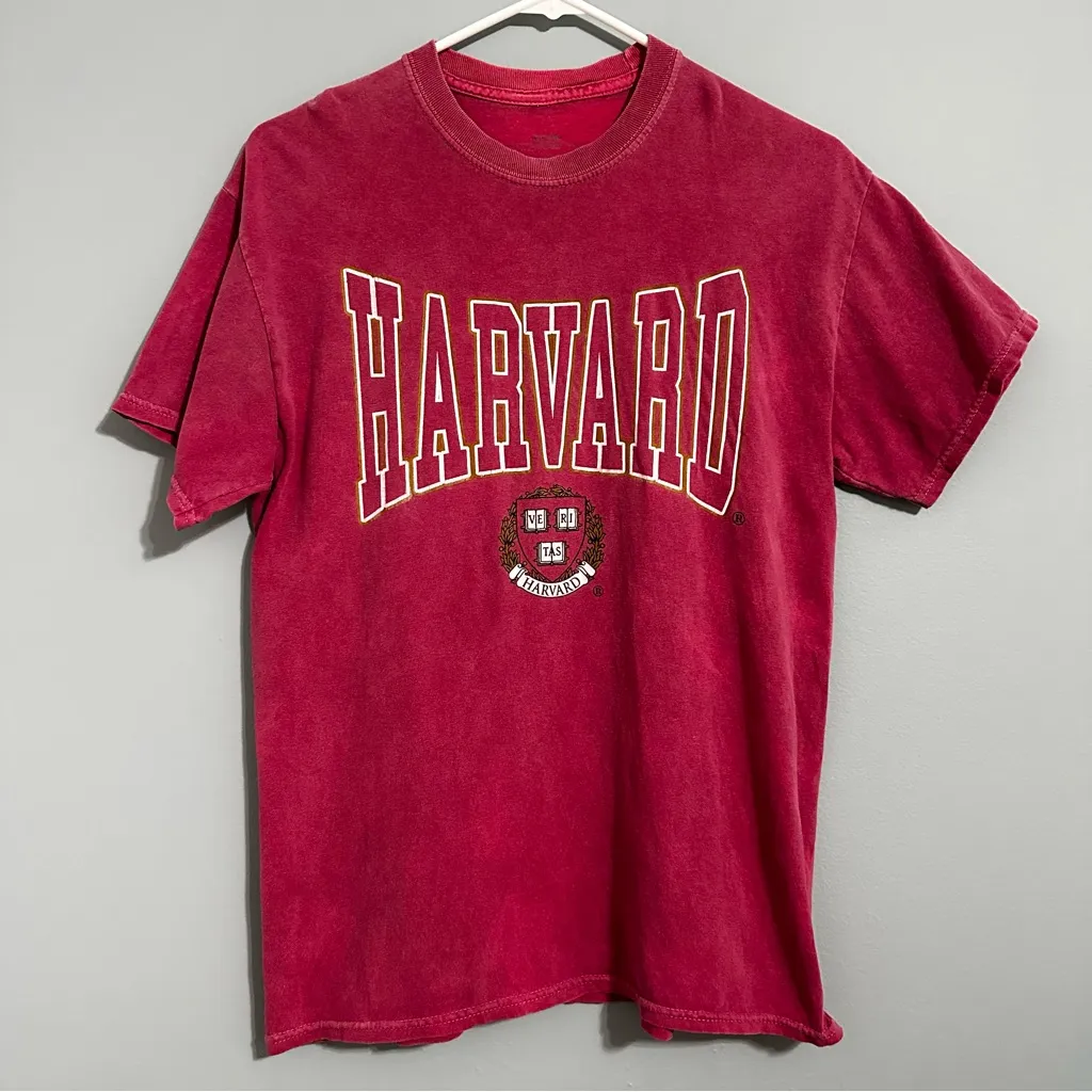 Vintage Harvard Crimson Red T - Image 3
