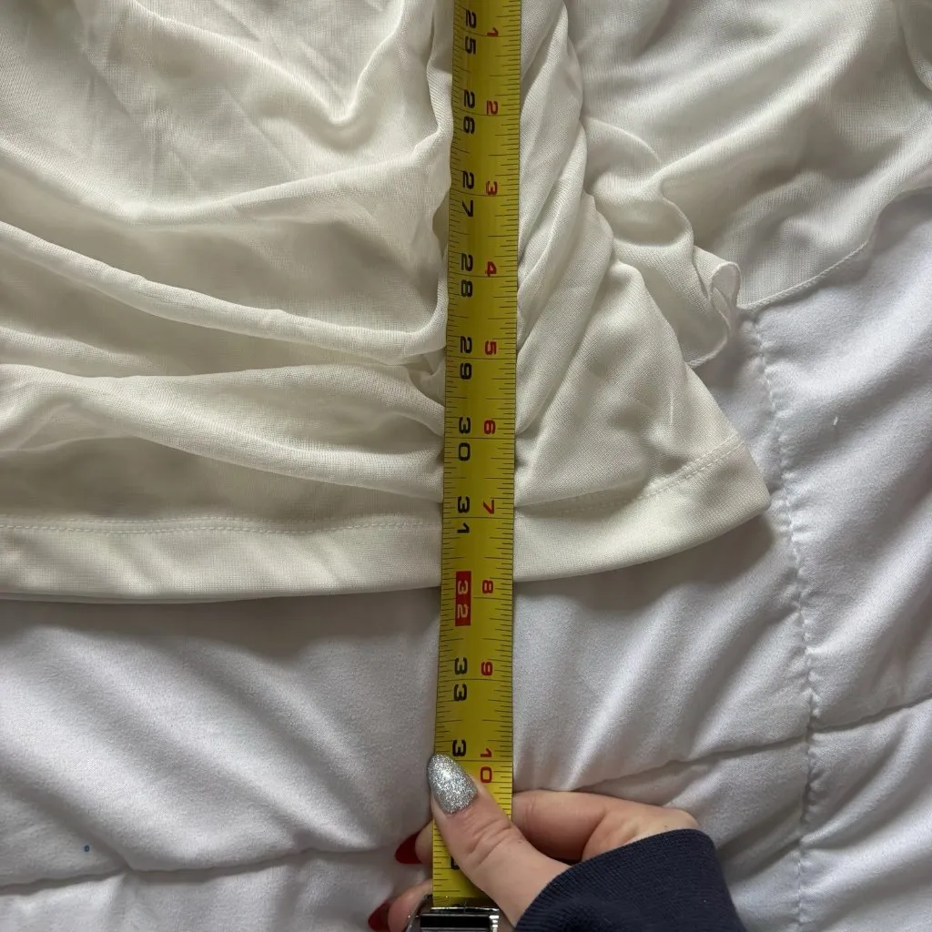 Womens Size Small One Shoulder Ruched Bodycon Mini Dress Y2K Retro Coquette 90s - Image 4