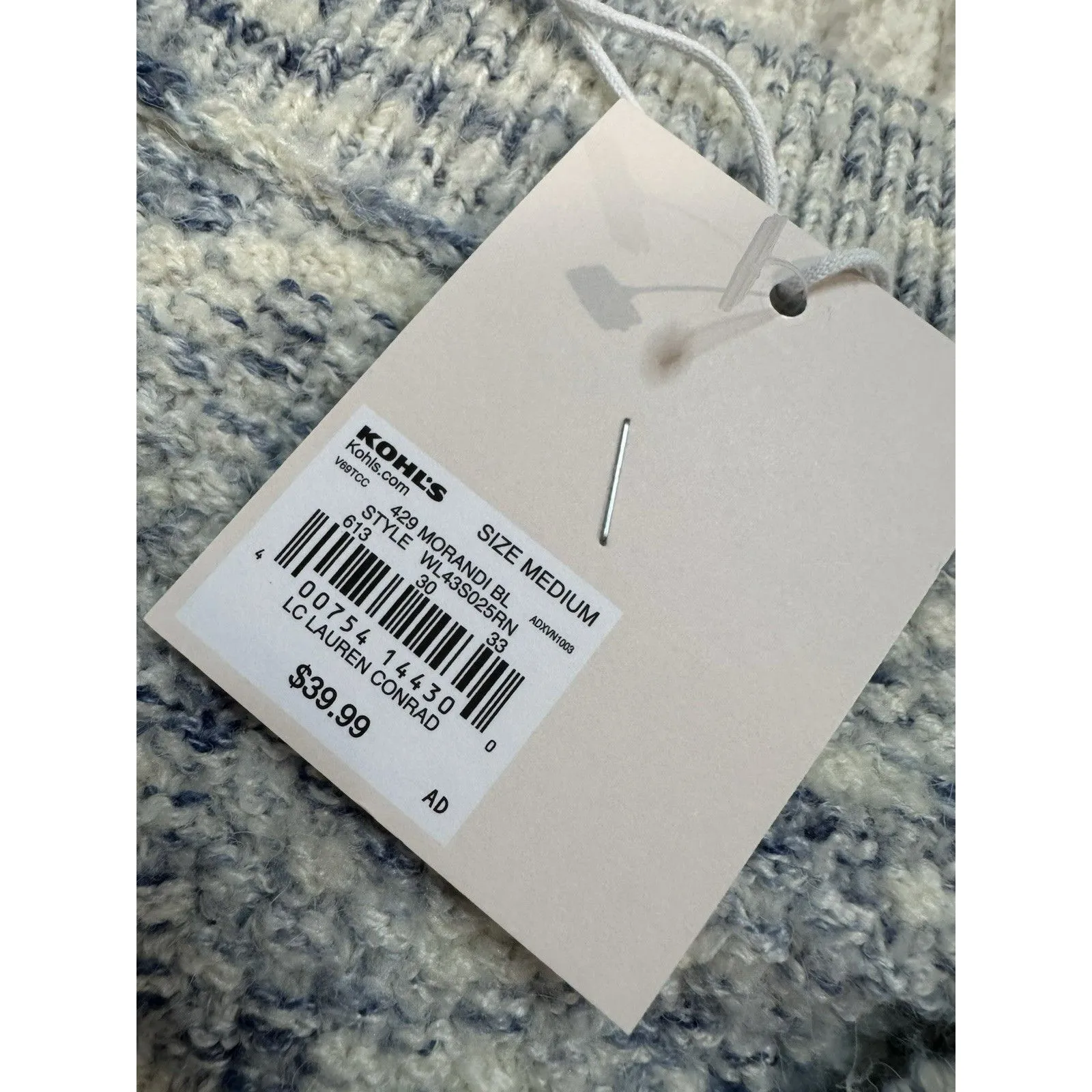 LC Lauren Conrad Sweater Size Medium V-Neck Seed Stitch Tunic - Image 9