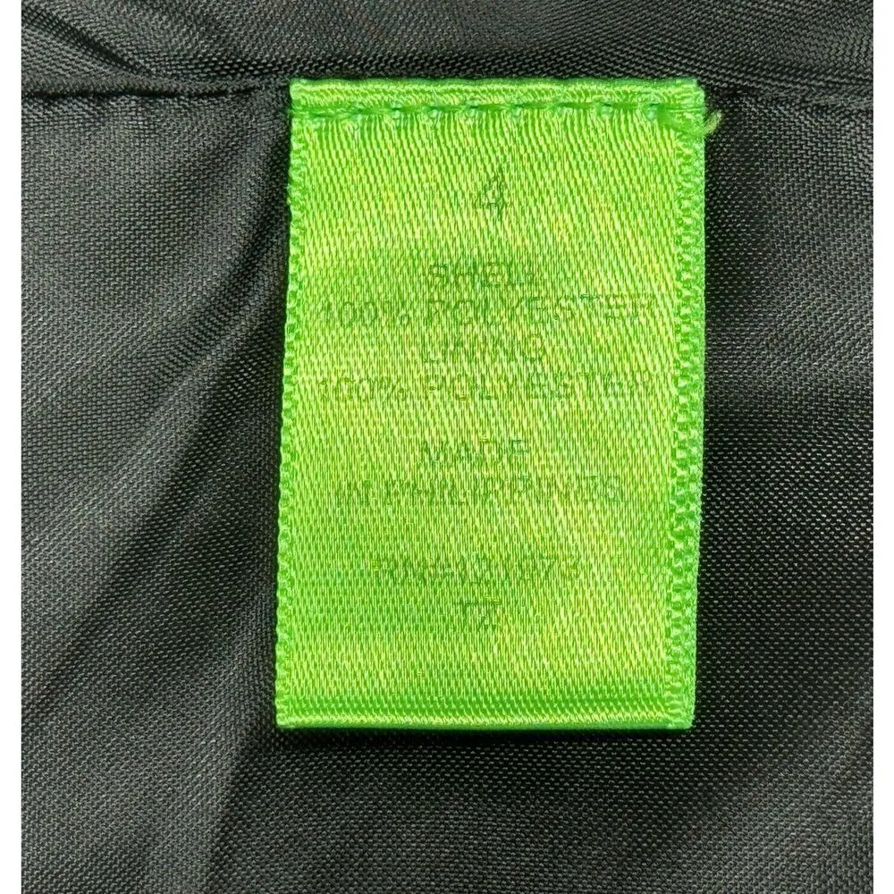 Logo Lori Goldstein Blazer Womens 4 Black Dark Floral Chiffon Ruffle Witchy Goth - Image 7