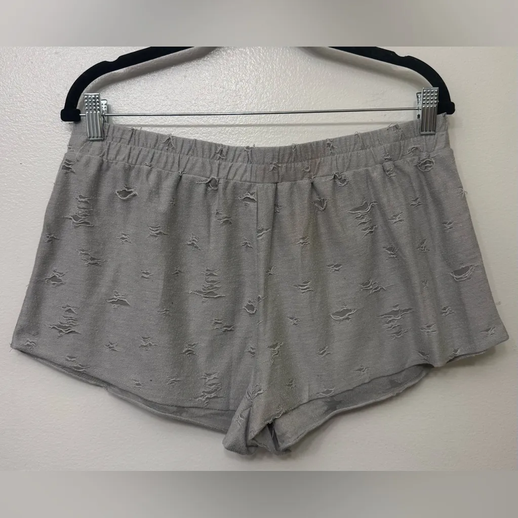 EUC Honeydew Intimates Longsleeve and Shorts Star Set Gray Size L - Image 4