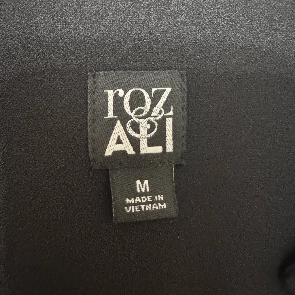 Roz & Ali Black Suit Jacket Open Size M - Image 5