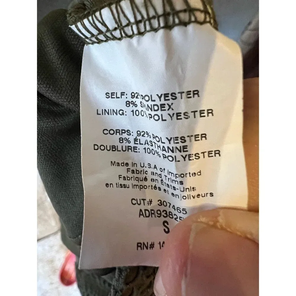 ASTR the label waffle bodycon tank dress size S army green - Image 4