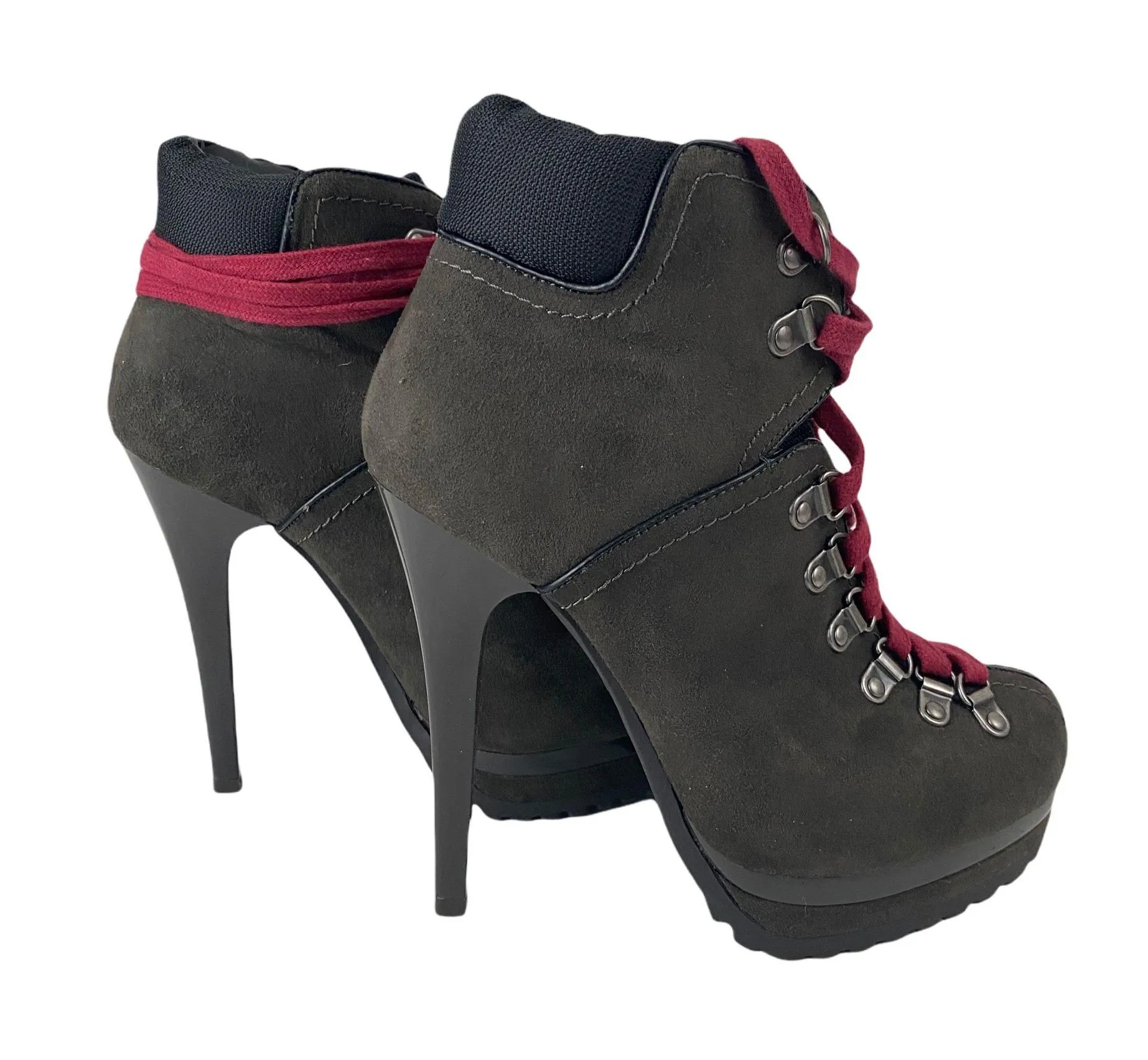 E NWOT Lace Up Heeled Hiking Boots - Image 2