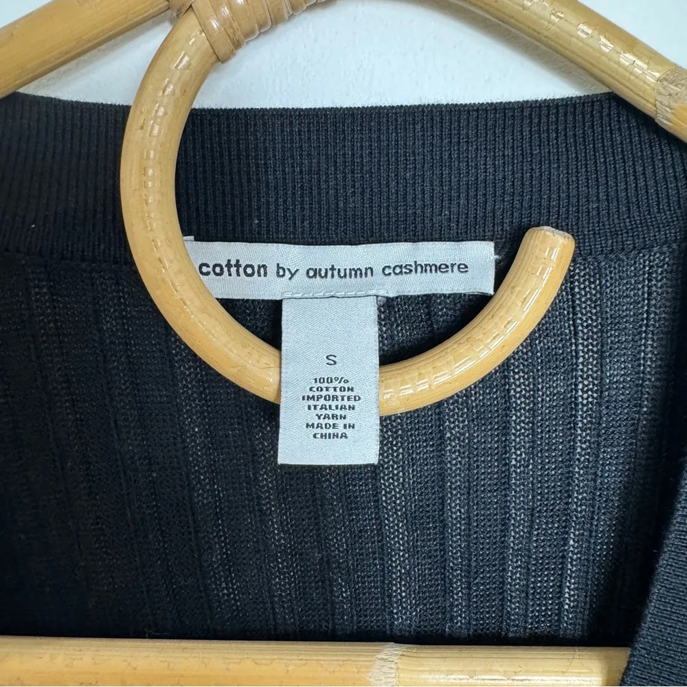 Cotton by Autumn Cashmere 100% cotton Italian yarn long soft cardigan - Image 8