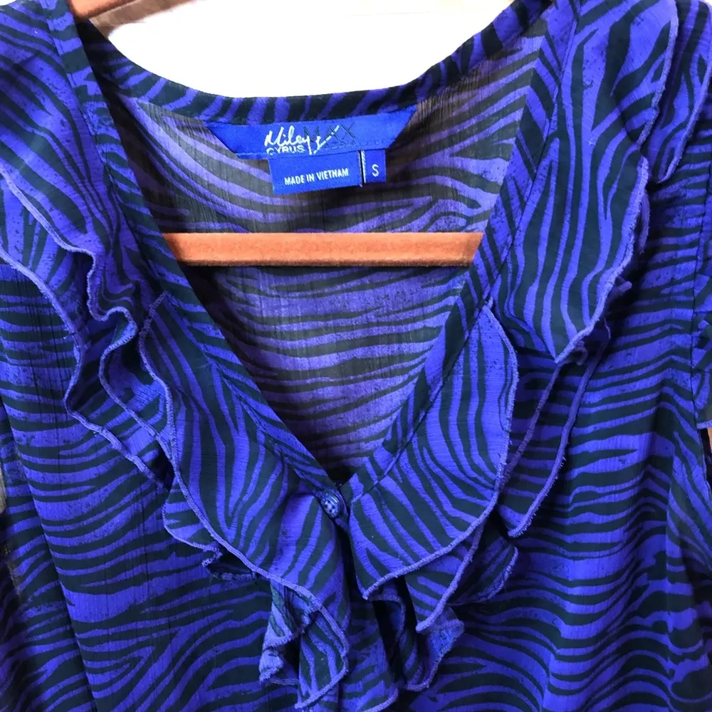 Miley Cyrus Small Sheer Purple & Black Tunic - Image 4