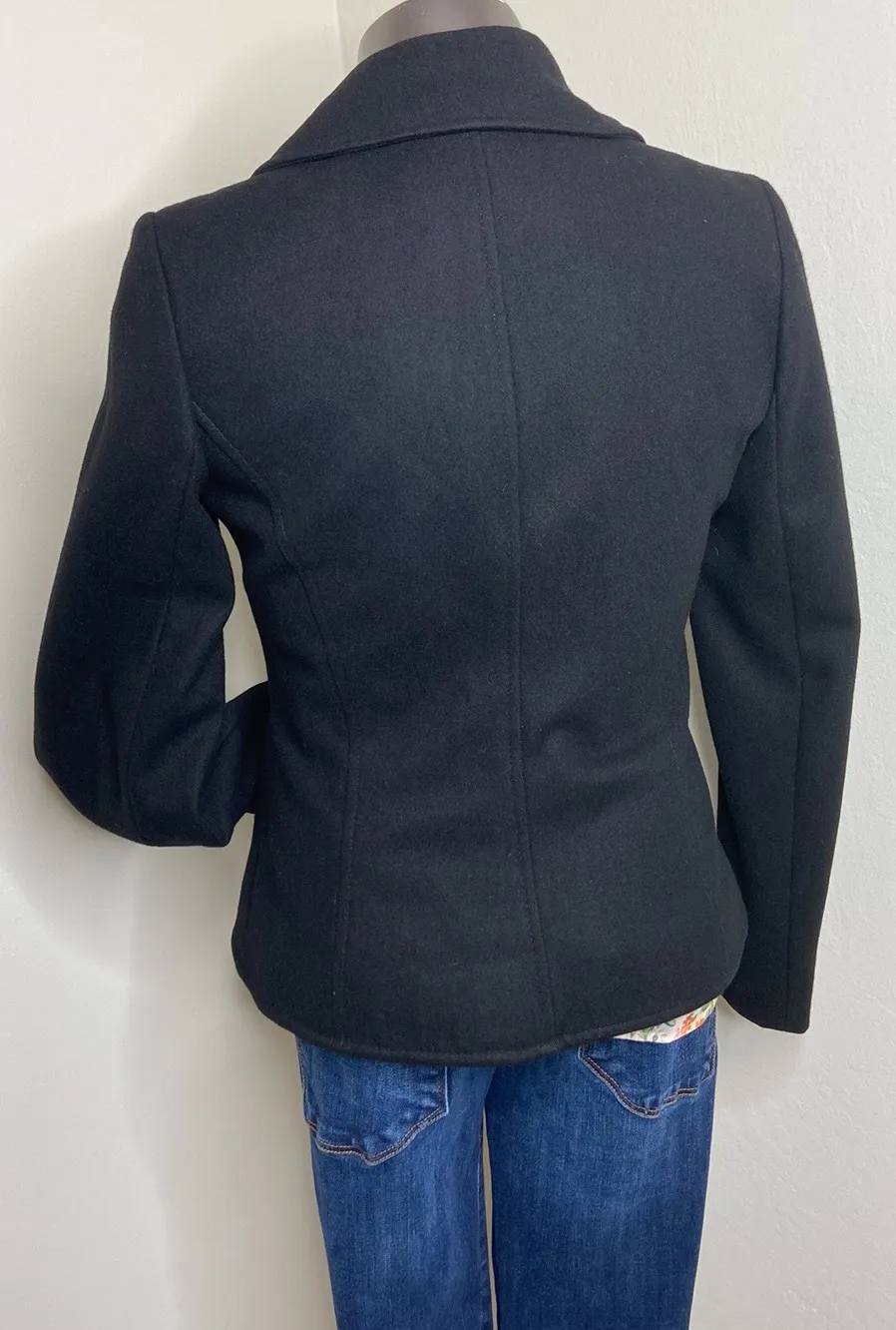 Women’s Black Military Wool Jacket - Image 4