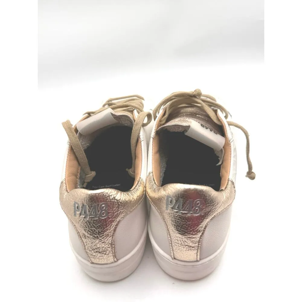 P448 gold and white classic platform Thea Wilder Sneaker size 41 / US 10.5 W - Image 10