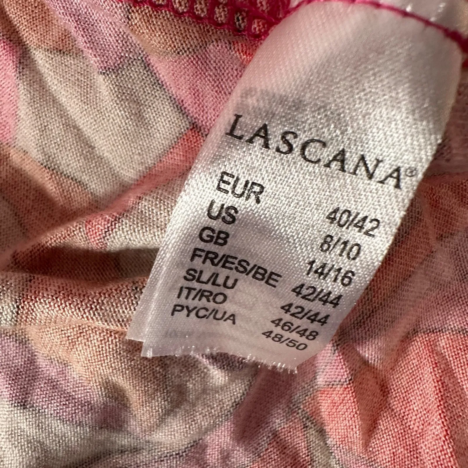 Lascana for Venus Retro Print Bell Sleeve Babydoll Blouse Women's 8/10 V - Image 8