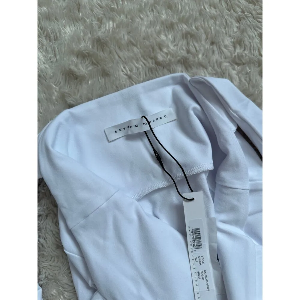 NWT Revolve Susana Monaco S Square Neck Minidress Sugar White - Sporty - Tennis - Image 6