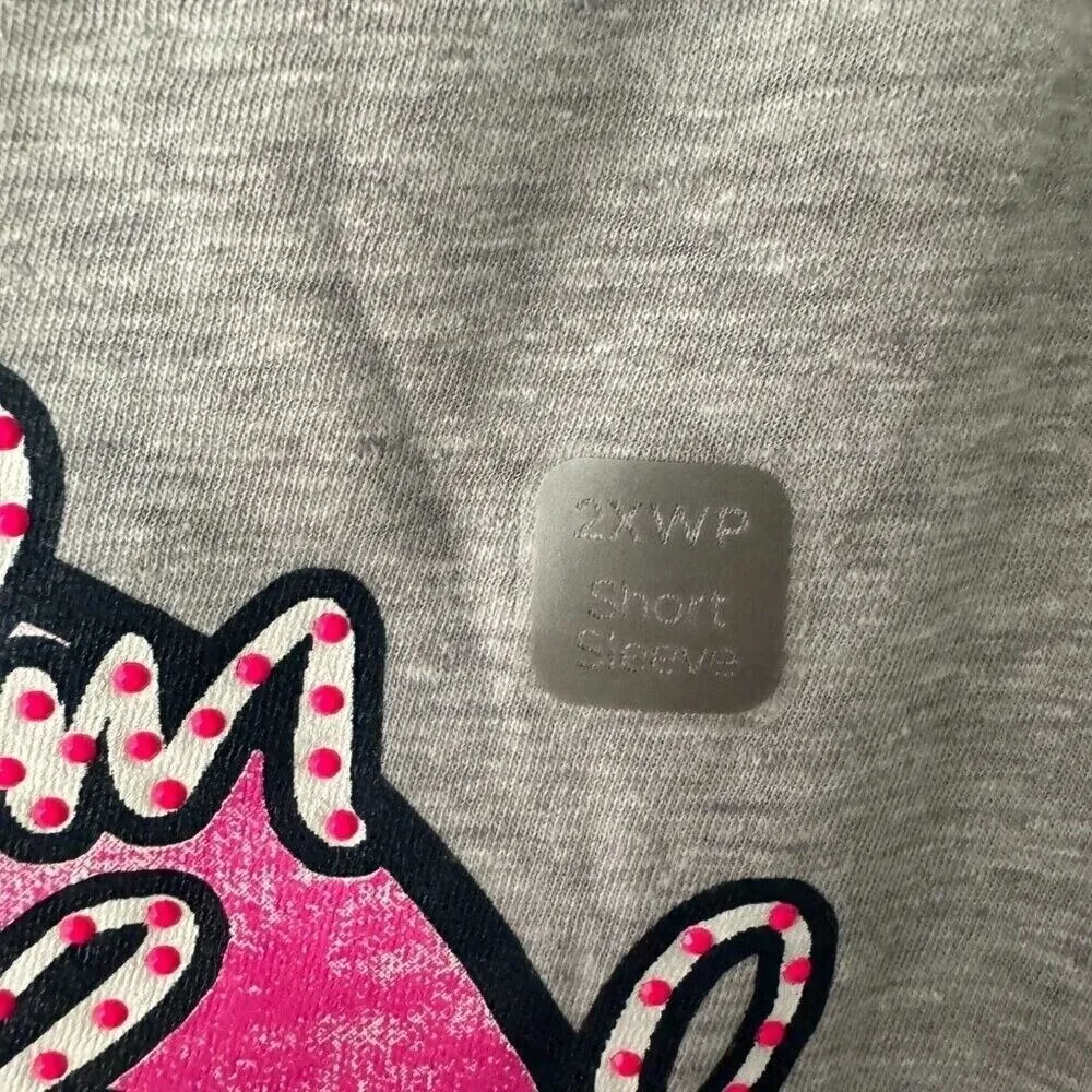 Catherines Palm Beach Graphic Tee Sea Sun Sand Short Sleeve Top 2XWP Gray Size undefined - Image 3