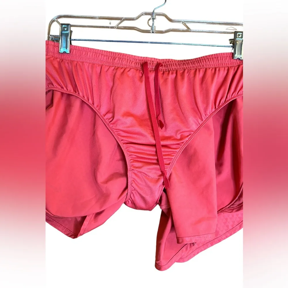 Nike Dri Fit Coral Colored Running Shorts with Zip Pocket, Lining, Drawstring - Image 6