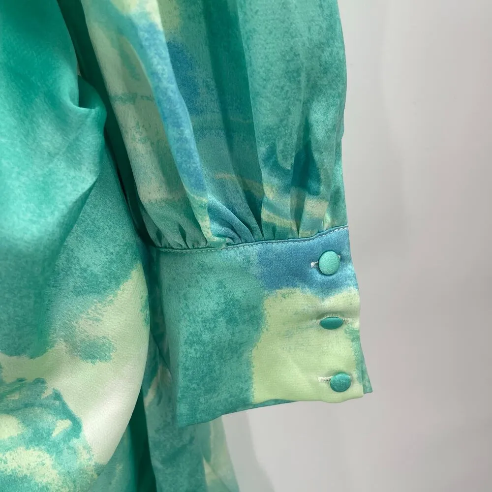 LUXXEL Dress Size 2X Garden Party Satin Midi Plus Curvy Wedding Cocktail Formal - Image 7