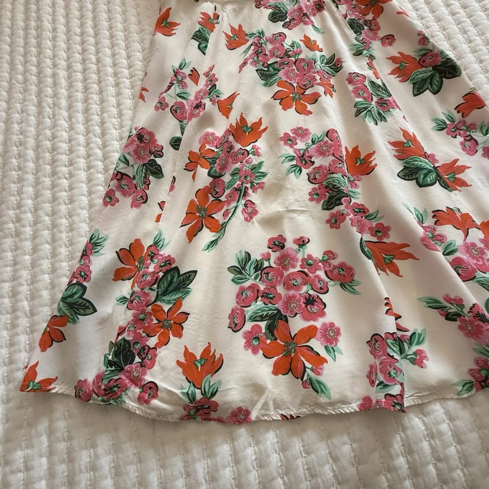 Ann Taylor White Floral Halter Top Bow Back Dress Sz 0 - Image 13