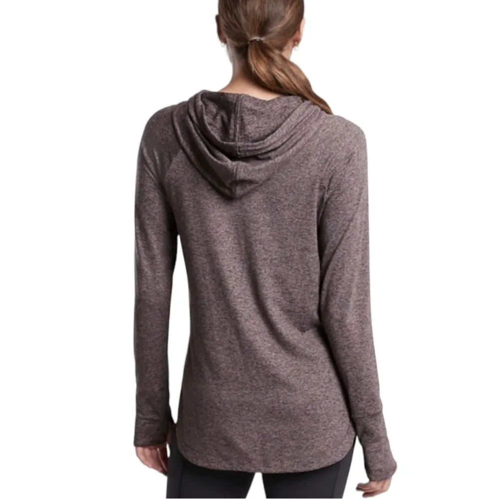 Athleta Uptempo Flora Mauve/Shale Hoodie Top - Image 3