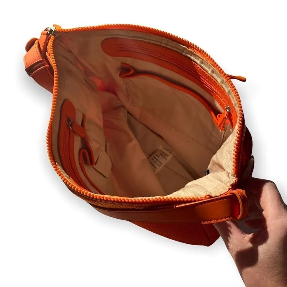 BCBG Girls Vintage Bright orange fabric shoulder bag - Image 3