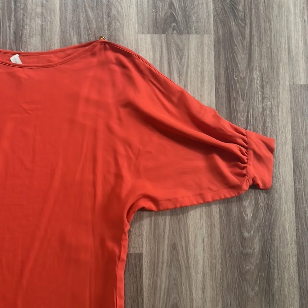 Stella McCartney Orange Sheath Dress 38 Dolman Sleeve Business knee length - Image 5