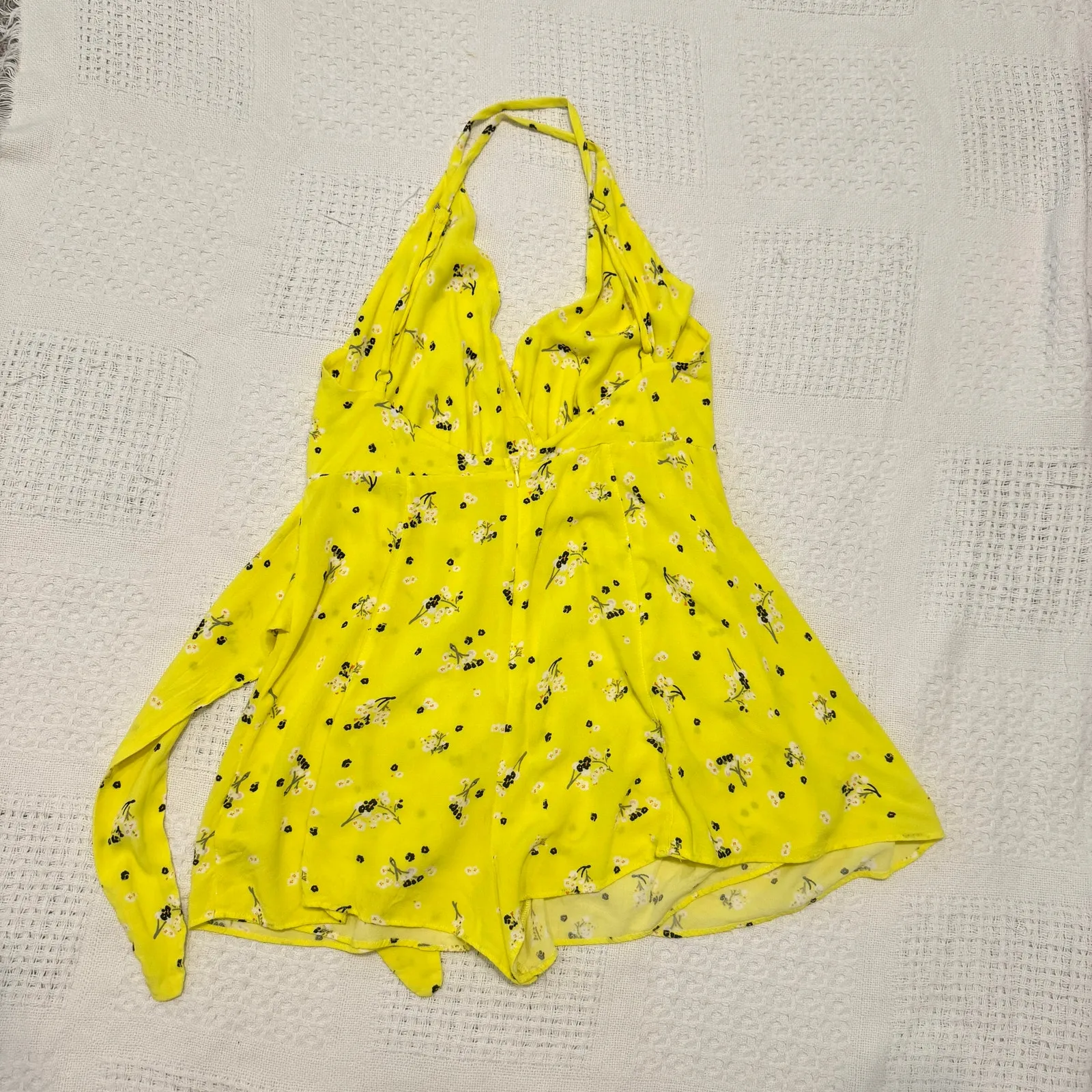 Free People Tango at Night 10 faux wrap tie flap front romper SH 3099 - Image 9