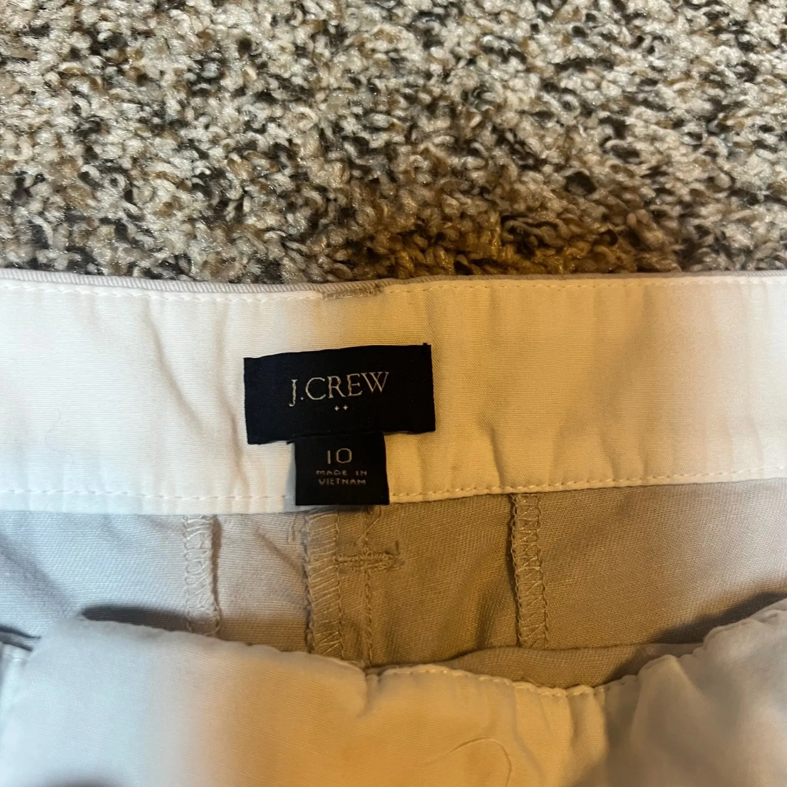 J. Crew Chino Shorts Khaki Beige‎ Casual Everyday Size 10 - Image 2