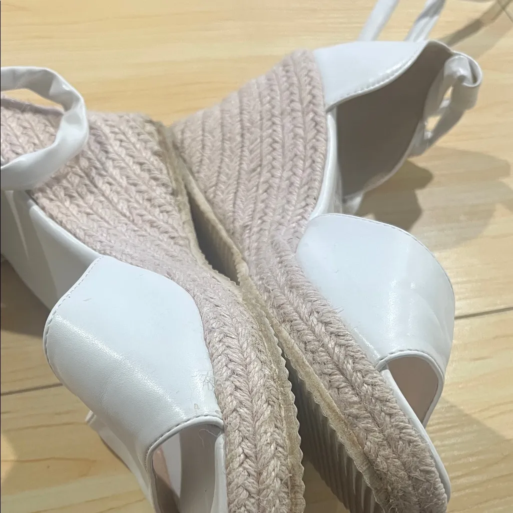 SHEIN White Espadrille Wedge Sandals - Image 4