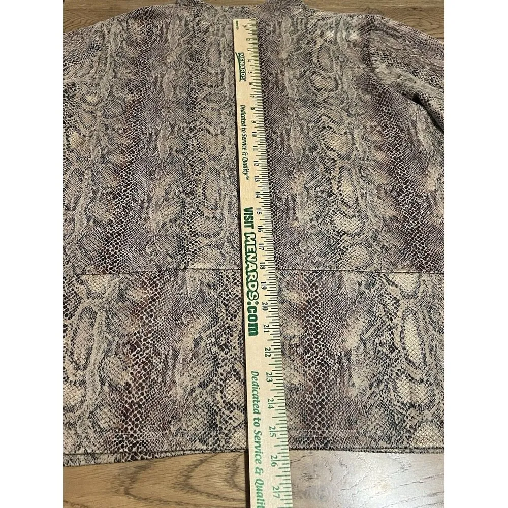 Ethyl Clothing Women Long Sleeve Blouse Size XL Snake Print Designer Career City - Image 14