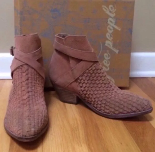 'Venture' Woven Suede Ankle Boots - Image 4
